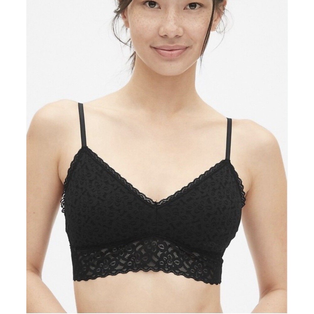 Gap Love by Gap Women's Black Lace Bralette Bra Size Small Coquette Femenine